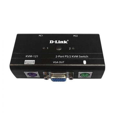 Модуль D-Link KVM-121/B1A, 2-port KVM Switch w.VGA,PS/2,Audio (KVM-121/B1A)