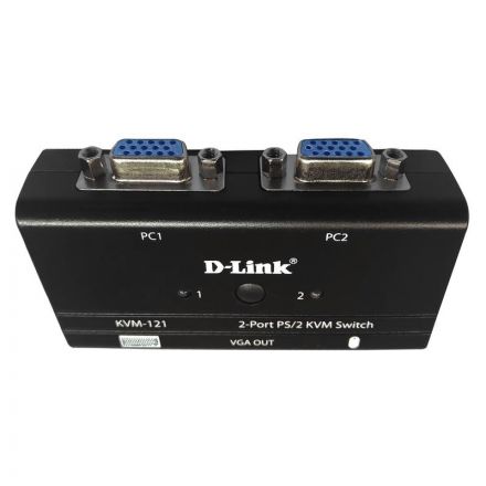 Модуль D-Link KVM-121/B1A, 2-port KVM Switch w.VGA,PS/2,Audio (KVM-121/B1A)