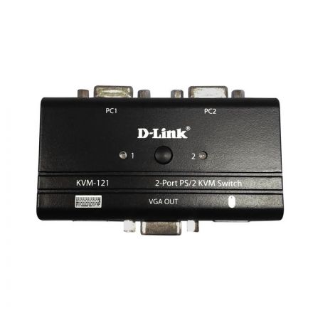 Модуль D-Link KVM-121/B1A, 2-port KVM Switch w.VGA,PS/2,Audio (KVM-121/B1A)