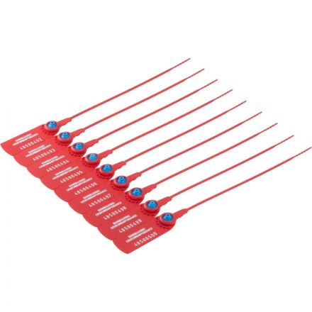 Пломба пластикова номерная, одноразовая Фаст 150, красная, 100 шт/уп