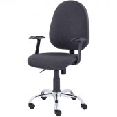 Кресло UP_EChair 223 PC ткань серая С73, хром