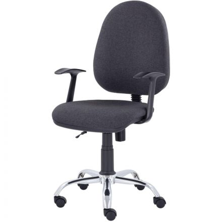 Кресло UP_EChair 223 PC ткань серая С73, хром Кресло UP_EChair 223 PC ткань серая С73, хром