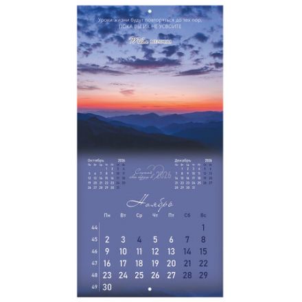 Календарь настенный перекидной 2026 г., BRAUBERG, 12 листов, 28,5х28,5 см, "Твоя вселенная", 116924