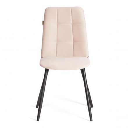 Стул обеденный Asti (2 шт. в упаковке) TREND, велюр, бежевый/черный, 7
