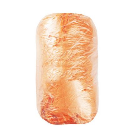 Бахилы оранжевые КОМПЛЕКТ 100 штук (50 пар) СТАНДАРТ+, размер 40х14 см, 18 мкм, 2,5 г, ELEGREEN