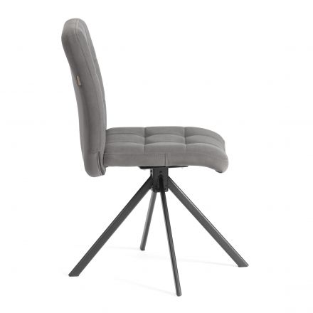 Стул обеденный Medeo поворотный механизм 360, велюр, серый, 29 Стул обеденный Medeo поворотный механизм 360, велюр, серый, 29