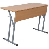 Парта MET_Комус Стол ученический 2-местный 7р.г. бук/серый