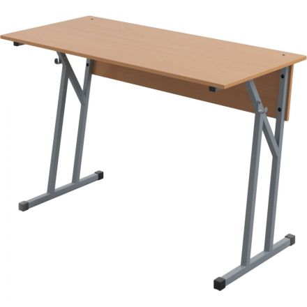 Парта MET_Комус Стол ученический 2-местный 7р.г. бук/серый