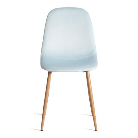 Стул BREEZE (mod. 4724) Велюр/металл , 44 х 53 х 87 см, Aquamarine (аквамарин) HLR16 / натуральный