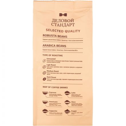 Кофе Деловой Стандарт Dolce Arabica молотый натуральный жареный, 250г