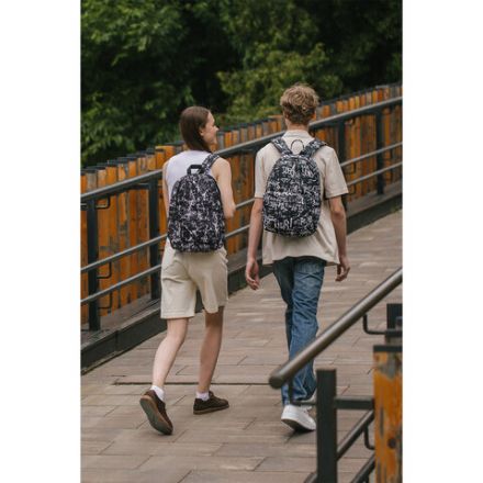 Рюкзак HEIKKI DREAM (ХЕЙКИ) универсальный, с карманом для ноутбука, эргономичный, "Lettering", 42х26х14 см, 273851