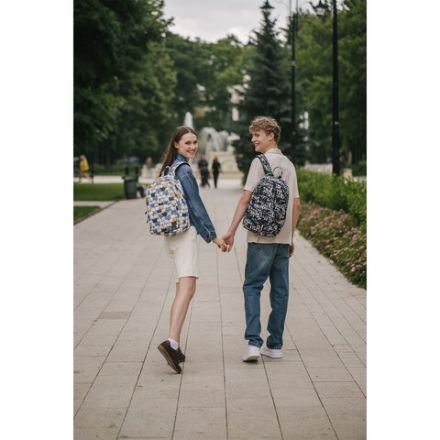 Рюкзак HEIKKI DREAM (ХЕЙКИ) универсальный, с карманом для ноутбука, эргономичный, "Lettering", 42х26х14 см, 273851