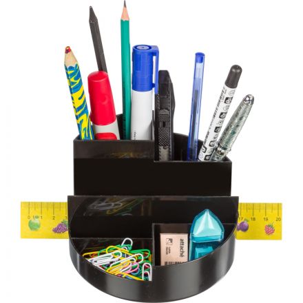 Подставка для канцелярских мелочей Attache Профи черная 7 отделений