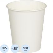 Стакан одноразовый Формация бумажный белый 165 мл 100 штук в упаковке