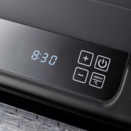 Сушилка для овощей KITFORT КТ-1905, 500 Вт, 12 поддонов, электронное управление, черная/серебристая