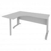 Riva Metal-L Стол криволинейный левый ПЛ.СА-4 (L) Серый/Тёмно-серый металл 1600*1200*750