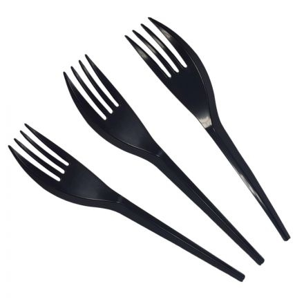Вилка одноразовая столовая 165мм, ПС, черная, 4000шт/кор Вилка одноразовая столовая 165мм, ПС, черная, 4000шт/кор
