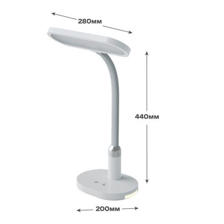 Светильник Ultraflash UF-804 C01 бел(Led настол, овал,12Вт, 3ур. ярк., ССТ)