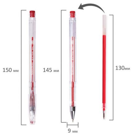 Ручка гелевая BRAUBERG "EXTRA", КРАСНАЯ, корпус прозрачный, узел 0,5 мм, линия 0,35 мм, 143903 Ручка гелевая BRAUBERG "EXTRA", КРАСНАЯ, корпус прозрачный, узел 0,5 мм, линия 0,35 мм, 143903