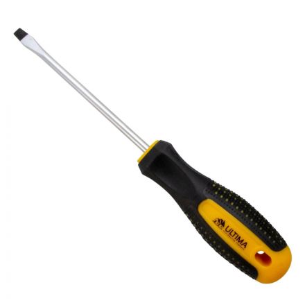 Отвертка Ultima SL6,0х150 мм, CrV, 2-х компонент. рукоятка anti slip 124016