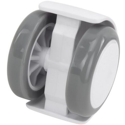 Колеса (ролики) BRABIX для кресла, прорезиненные, SLIM, КОМПЛЕКТ 5 шт., шток d 11 мм, белые, 533086