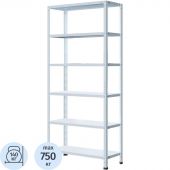 Стеллаж металлический P_МС-246 с 6-ю полками 1000x400x2200
