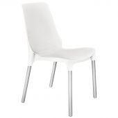 Стул для столовых EL_SHT-S75 пластик белый/хром лак 1880