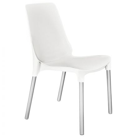 Стул для столовых EL_SHT-S75 пластик белый/хром лак 1880