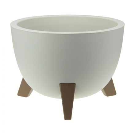 Кашпо ФЛОРИАН D250мм 4,2л, белый ротанг, М 3186