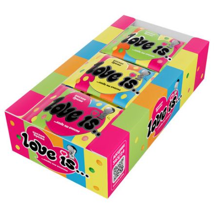 Жевательные конфеты в кислой обсыпке LOVE IS, ассорти вкусов, 42 г, 709230