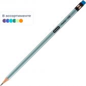 Карандаш чернографитный Attache Pearly HB, ласт, трехгр, дерево, в асс