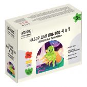 Набор для опытов 4в1 ТРИ СОВЫ "Волшебные полимеры", пенный поток, светящиеся полимерные червяки, жвачка для рук, неоновый слайм, СИЗ, картонная коробк Набор для опытов 4в1 ТРИ СОВЫ "Волшебные полимеры", пенный поток, светящиеся полимерные червяки, жвачка для рук, неоновый слайм, СИЗ, картонная коробк