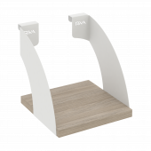 Навесные полки. Кронштейны+ЛДСП полка 200мм MAN-41-2 Дуб аттик/Белый металл 200*220*200