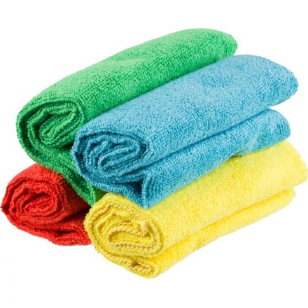 Салфетки хозяйственные Luscan из микрофибры универс 220г/м2 40х40см 4шт/уп