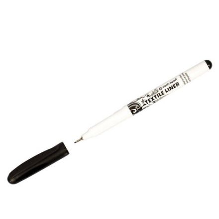 Маркер для ткани ЧЕРНЫЙ CENTROPEN "Textile Liner", игольчатый наконечник, 0,6-0,8 мм, 2639, 5 2639 0112