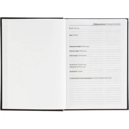 Ежедневник датированный 2026 Выбор есть, А5, 160л, бумвинил, черный