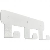 Вешалка настенная РЭ_H1031W, прямой гиб,3 крючка,белый (611045)