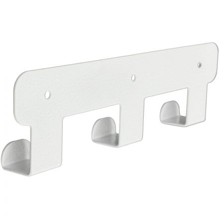 Вешалка настенная РЭ_H1031W, прямой гиб,3 крючка,белый (611045)