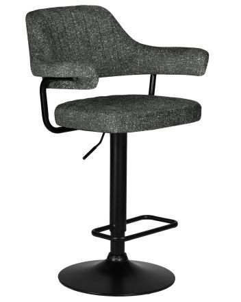 Набор 2 шт Стул барный DOBRIN CHARLY BLACK, серый твид (LEO11) Набор 2 шт Стул барный DOBRIN CHARLY BLACK, серый твид (LEO11)