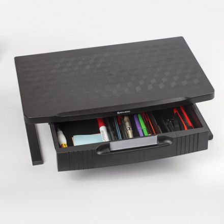 Подставка для оргтехники BRAUBERG, 1 отделение, 460х300х145 мм, металлическое основание, черная, 512667 Подставка для оргтехники BRAUBERG, 1 отделение, 460х300х145 мм, металлическое основание, черная, 512667