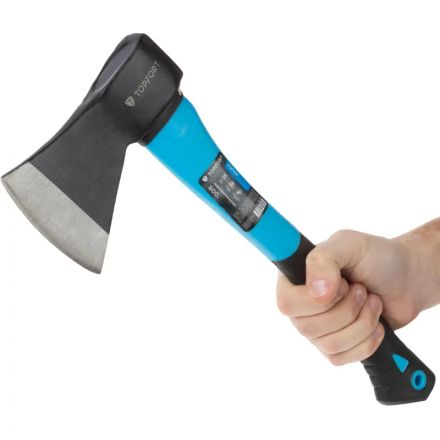 Топор 800 г из углеродистой стали TOPFORT фибергласовое топорище
