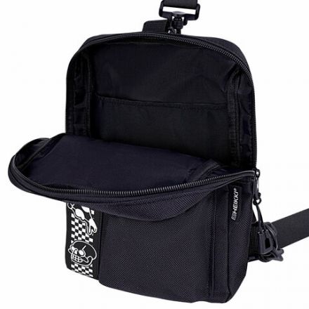 Сумка на плечо HEIKKI TORRENT (ХЕЙКИ) с карманом, "Chess emoji", черная, 25х18х3 см, 272638 Сумка на плечо HEIKKI TORRENT (ХЕЙКИ) с карманом, "Chess emoji", черная, 25х18х3 см, 272638