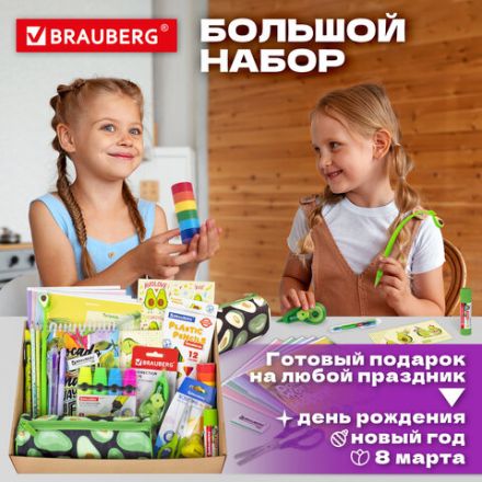 Набор канцелярии подарочный BRAUBERG "AVOCADO", 18 наименований, 43 предмета, 880951 Набор канцелярии подарочный BRAUBERG "AVOCADO", 18 наименований, 43 предмета, 880951