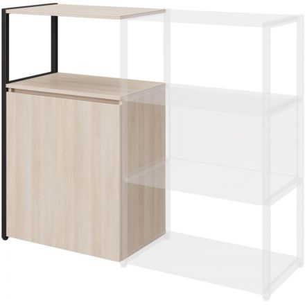 Полустеллаж для документов K-Loft  241H023 645х400х1068 дуб сканд/черный