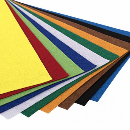 Цветной фетр МЯГКИЙ А4, 2 мм, 10 листов, 10 цветов, плотность 170 г/м2, ОСТРОВ СОКРОВИЩ, 660088