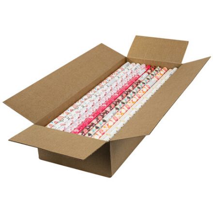 Бумага упаковочная подарочная мелованная "Love Story", 70x100 см, 10 дизайнов ассорти, ЗОЛОТАЯ СКАЗКА, 591916