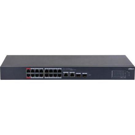 Коммутатор DAHUA DH-CS4218-16ET-135 16-порт,PoE,SFP/RJ45,uplink,7.2 Гб/с
