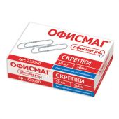 Скрепки большие 50 мм, ОФИСМАГ, оцинкованные, гофрированные, 50 шт., в картонной коробке, 223090 Скрепки большие 50 мм, ОФИСМАГ, оцинкованные, гофрированные, 50 шт., в картонной коробке, 223090