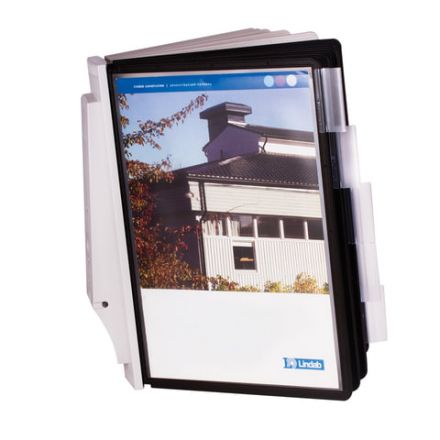 Демосистема настенная на 10 панелей, 5 черных и 5 серых панелей, DURABLE (Германия) "SHERPA", 5631-22