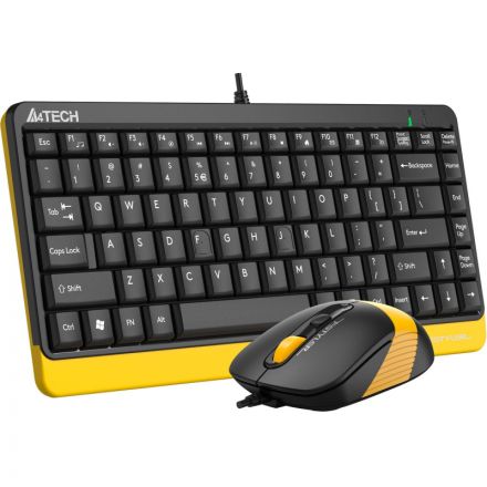 Набор клавиатура+мышь A4Tech клав:черн/желт мышь:черн/желт(F1110 BUMBLEBEE)